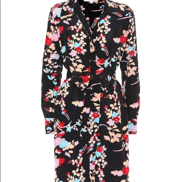 DVF floral silk shirt dress - Picture 2 of 7